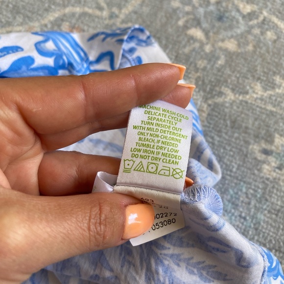 Lilly Pulitzer Danika Tunic Dress Blue & White Coral Print - Picture 5 of 5